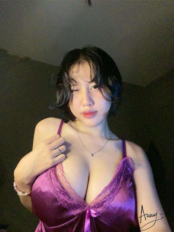 Eja Hazel Konten Eksklusif Lingerie Ungu! WOW GEDE BANGET!